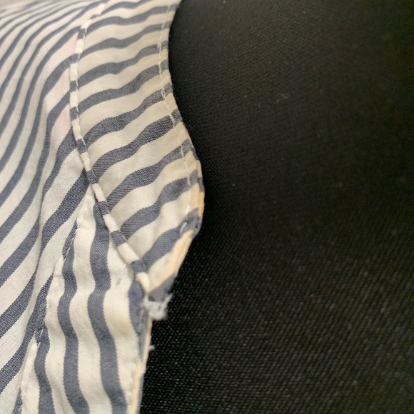 4/$15 Tommy Hilfiger Navy and White Striped Button Down Shirt Dress - Picture 7 of 7